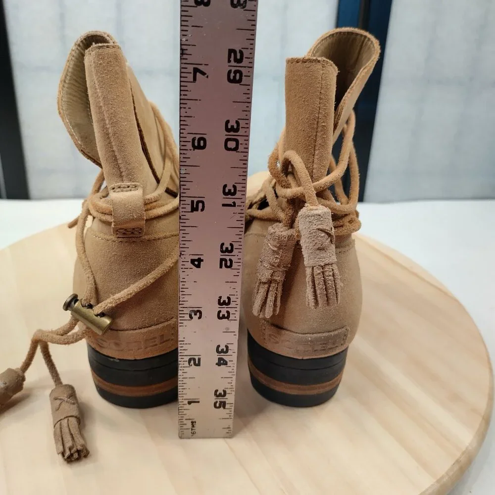 SOREL Farah Tan Booties with Flaws Women US 9 - Picture 8 of 16